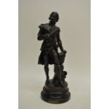A Spelter figure in the form of Nelson 43cm