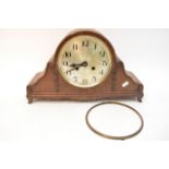 A Napoleon hat shaped mantle clock