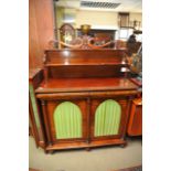 A Victorian Mahogany Chiffonier the raised back ab