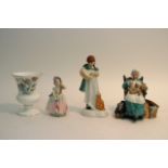 Three Royal Doulton figures including 'Babie' and