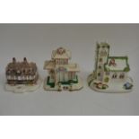 A small collection of Coalport cottages and two Be