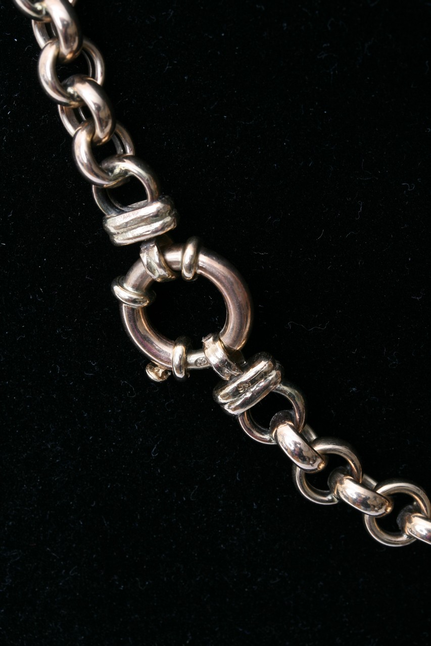 A 9ct gold belcher link necklace. Approximately 50 - Image 6 of 6