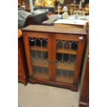 A mahogany two door display cabinet, approx 84cm x