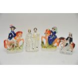 A Collection of four staffordshire figures,Queen ,