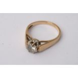 A 9ct gold solitaire ring