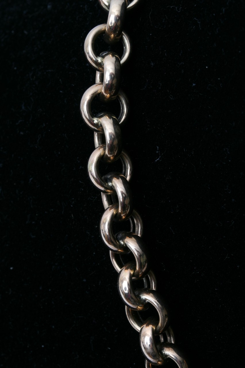 A 9ct gold belcher link necklace. Approximately 50 - Image 4 of 6