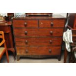 An Early Victorian Mahogany chest of drawers fitte