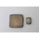 A silver cigarette case, Birmingham hallmarks and