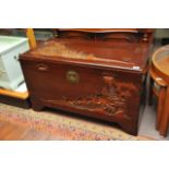 A Camphor wood carved chest