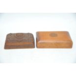 Two carved Burmese hard wood boxes,