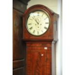 A Mahogany 8 day longcase clock the circular dial