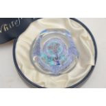 A large Whitefriars glass cameo cut millifiori pap