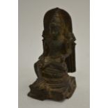 An Indian bronze figure of a deity, approx height