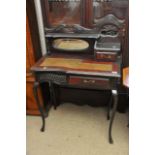 An Edwardian Mahogany desk the raised back with in