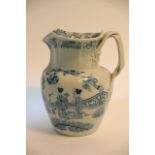 A rare Masons blue and white Chinese printed jug w