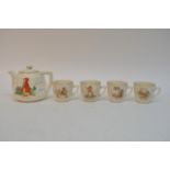 A Sylvan pottery nursery set, 13 pieces in total.