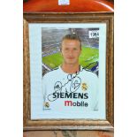 A mounted and framed signed David Beckham Real Mad