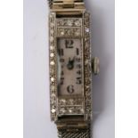 An Art Deco style Lady's cocktail watch, the dial