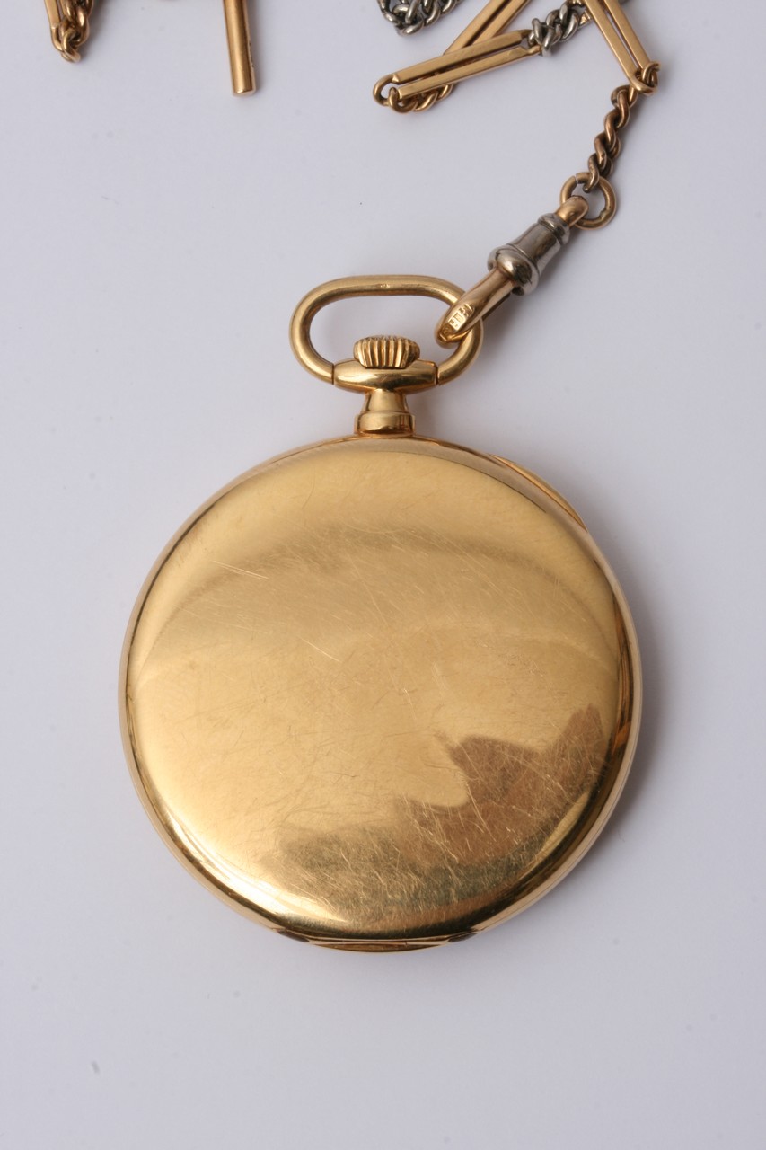 A Movado 18ct gold button wind pocket watch with a - Image 5 of 9