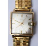 A gold cased Gents Garrard watch, working. Not ori