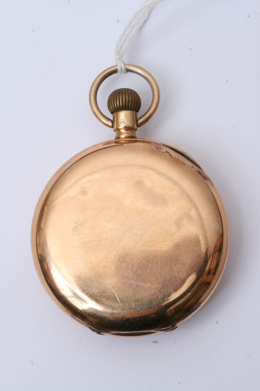 A 15ct gold half Hunter pocket watch with button w - Image 2 of 5