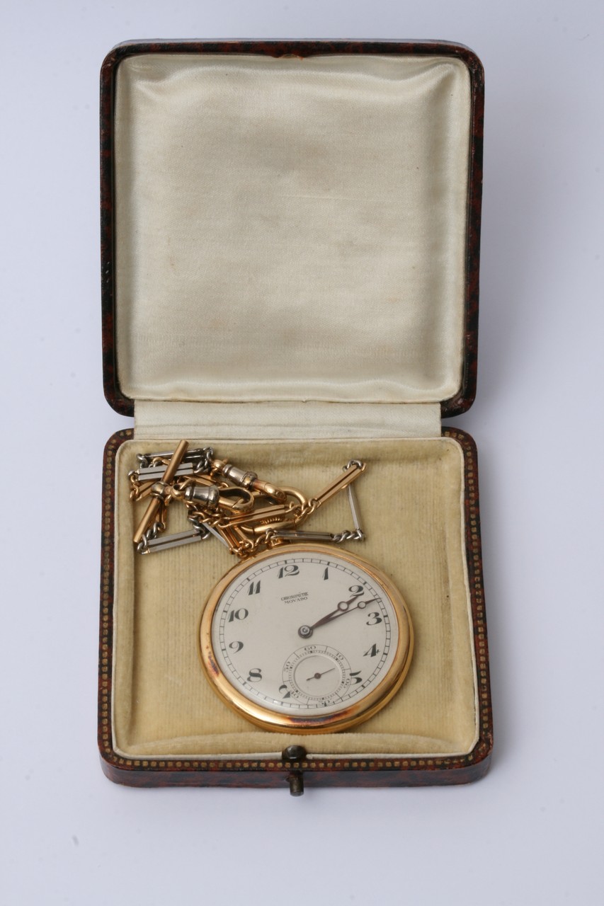 A Movado 18ct gold button wind pocket watch with a - Image 2 of 9