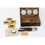 A collection of vintage pocket watches with two wa