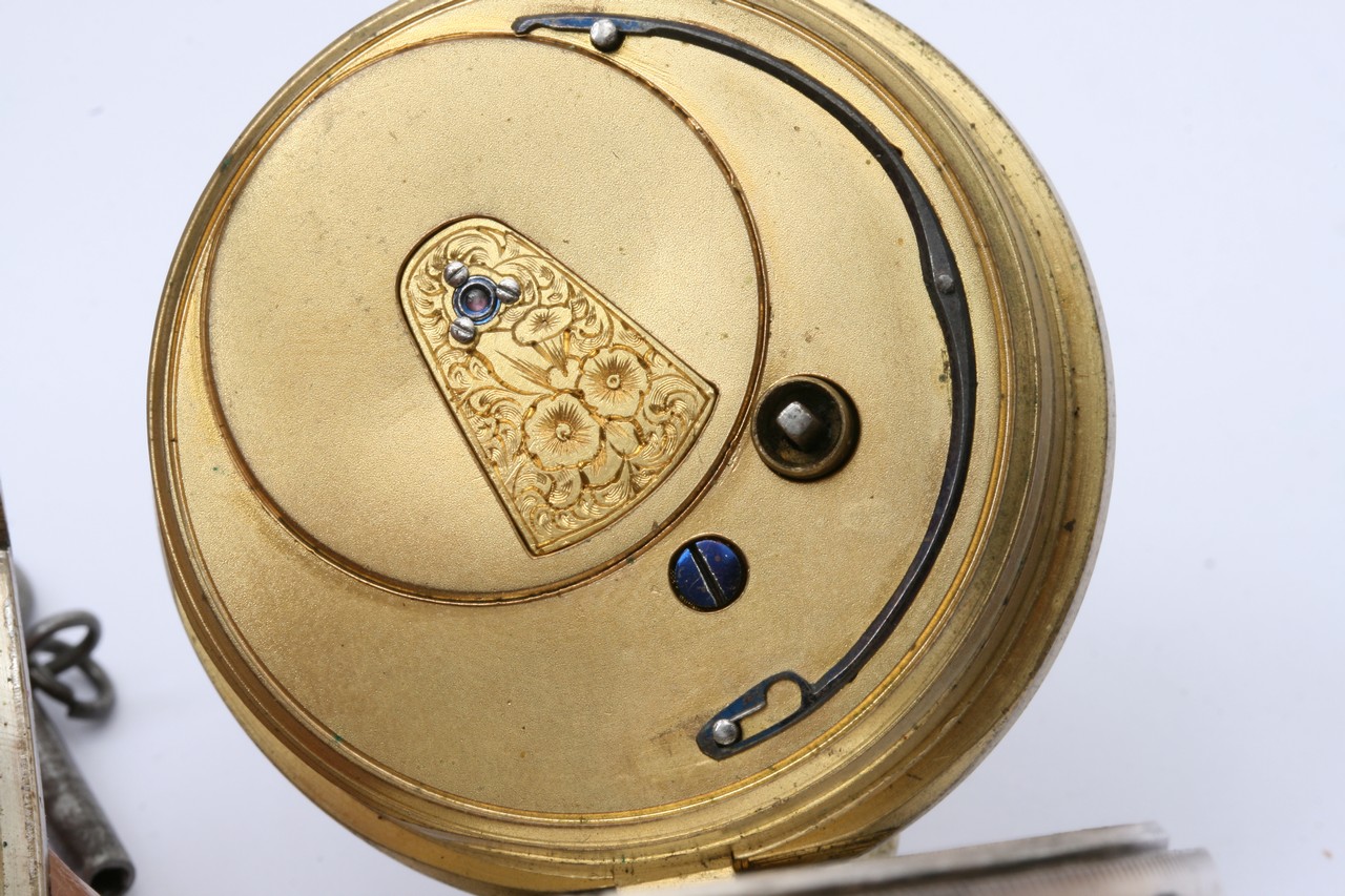 A Silver cased Key wind pocket watch,open face ma - Image 5 of 5