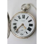 A Silver cased pocket watch circa 1900 the enamel