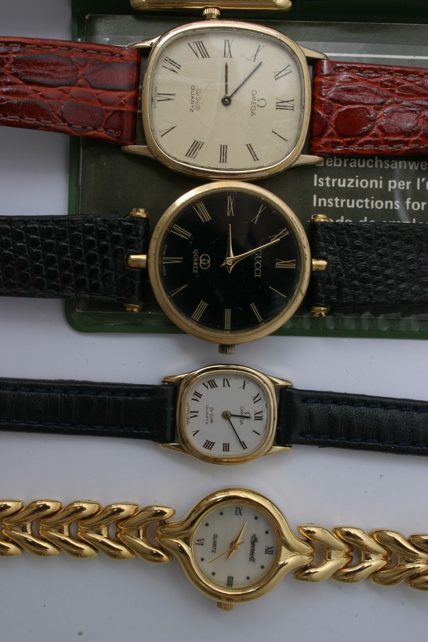 A bag containing six watches including Omega and G - Image 4 of 4