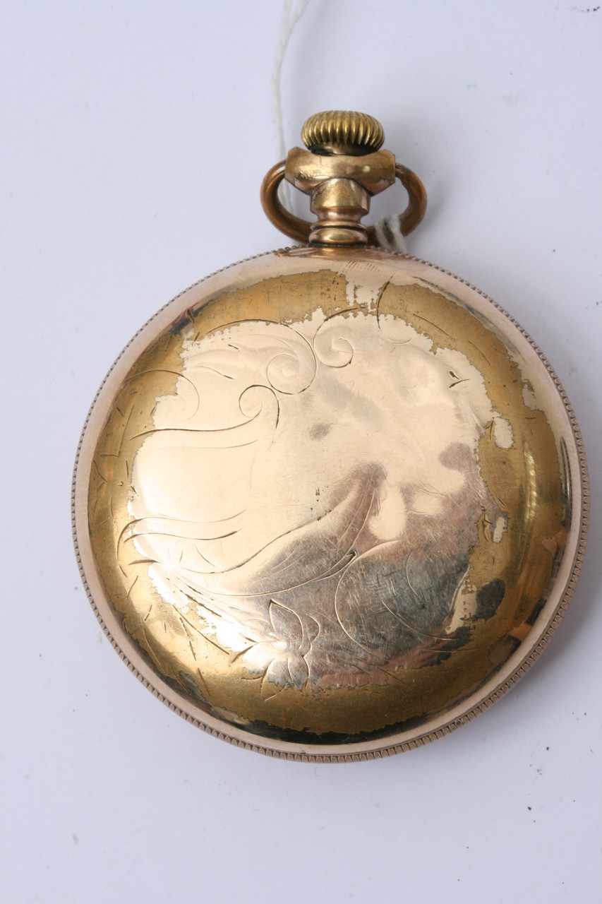 A gold plated Waltham pocket watch with screw fix - Image 2 of 3