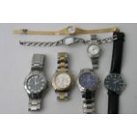 Collection of watches including Seiko, Guess, 2x L