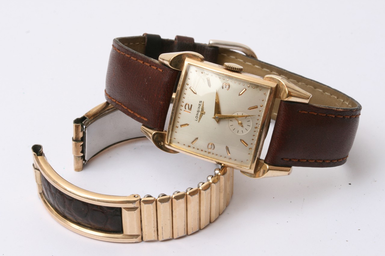 A rare Vintage 1950s Longines watch, with a square - Image 4 of 6