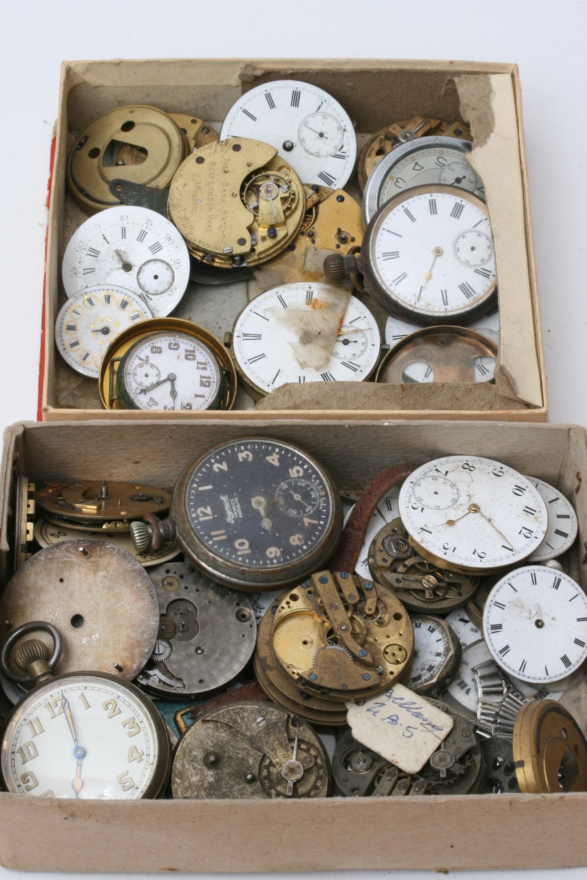 Two boxes containing various pocket watch