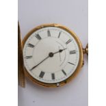 An 18ct gold butto wind pocket watch, Lockwood, wi