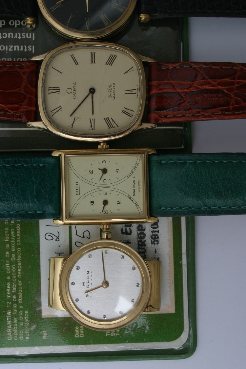 A bag containing six watches including Omega and G - Image 3 of 4