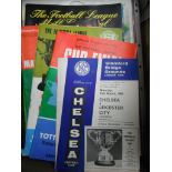 League Cup Final Football Programmes: 1965 Chelsea v Leicester, then a complete run from 1967 to