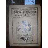 35/36 Tottenham v Southend United Football Programme: FA Cup match dated 11 1 1936 with fold and