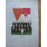 Rare Holy Grail 1968 Manchester United Signed Print: Incredible Stewart Becket print limited edition