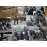 Football Press Photos: Mainly small with some having press stamps and caption to rear including 1947