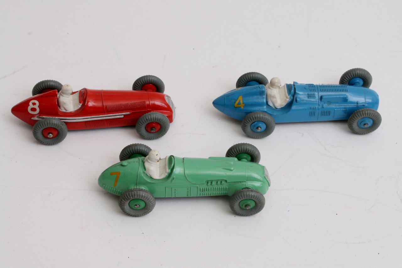 3 unboxed Dinky Toys racing cars: No.230 Talbot La