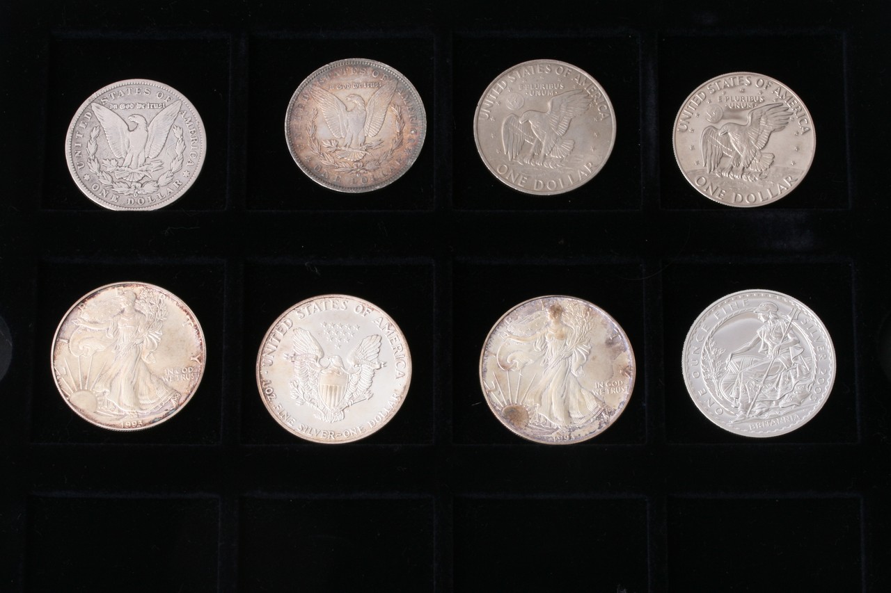 A collection of eight predominantly silver coins c - Image 2 of 3