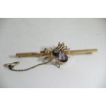 A 15 carat gold Edwardian brooch of a spider with