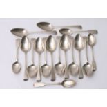 A quantity of hallmarked silver spoons various