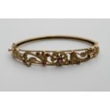 A ladies petite, gold toned, Edwardian bracelet, t