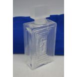 A signed Lalique glass 'Duncan' perfume bottle hav