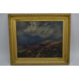 A gilt framed oil on canvas by G.E. Wilson depicti