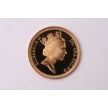 A 1995 Gold Proof half Sovereign in a fitted case