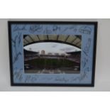 A signed West Ham united framed montage, Farewell