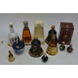 A collection of whisky decanters comprising a 75cl